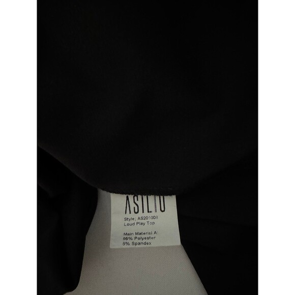 ASILIO PLAY LOUD BLACK RUFFLED BELL SLEEVES size 6 NEW - Picture 8 of 9